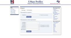 Desktop Screenshot of profiles.umassmed.edu