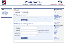 Tablet Screenshot of profiles.umassmed.edu